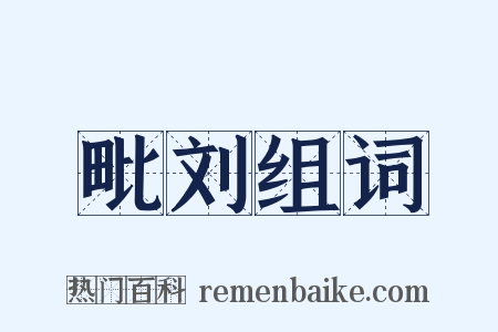 毗刘组词是什么意思的图片